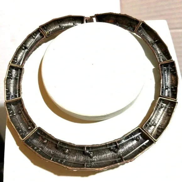 Citrine gemstone genuine wire wrap beaded choker adjustable 5x5 - Picture 3 of 3